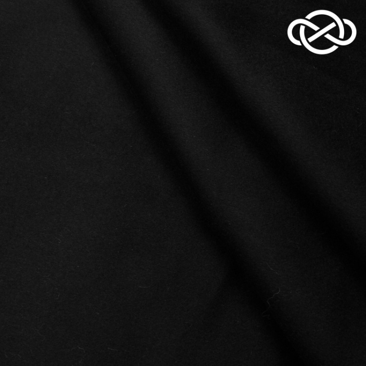 7716. Пальтовая. Дублированная. Ворс. Черный.