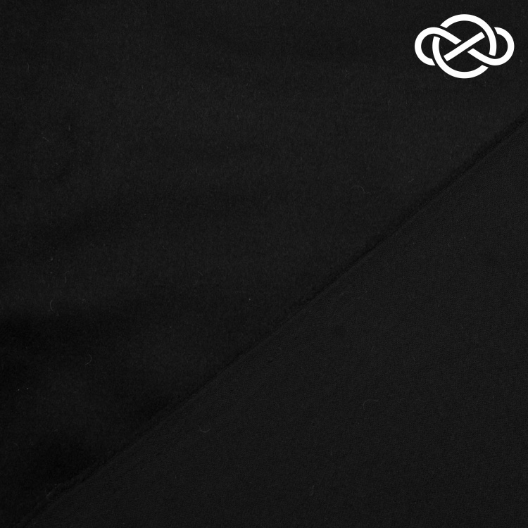 7716. Пальтовая. Дублированная. Ворс. Черный. - фото 2