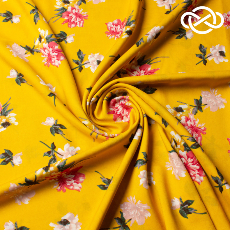 10442. Конкурс!!! Штапель. Вискоза. Принт от Tkani.site