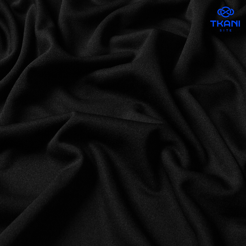 1016. Трикотажная подкладка. Черный. от Tkani.site