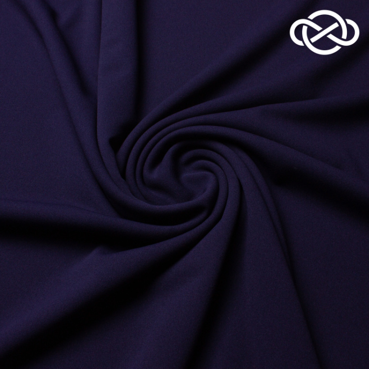 10455. Трикотажное полотно. Скуба. Темно-синий