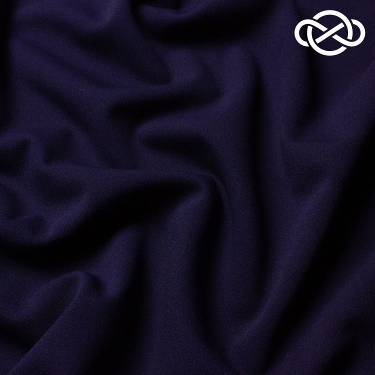 10455. Трикотажное полотно. Скуба. Темно-синий - фото 1