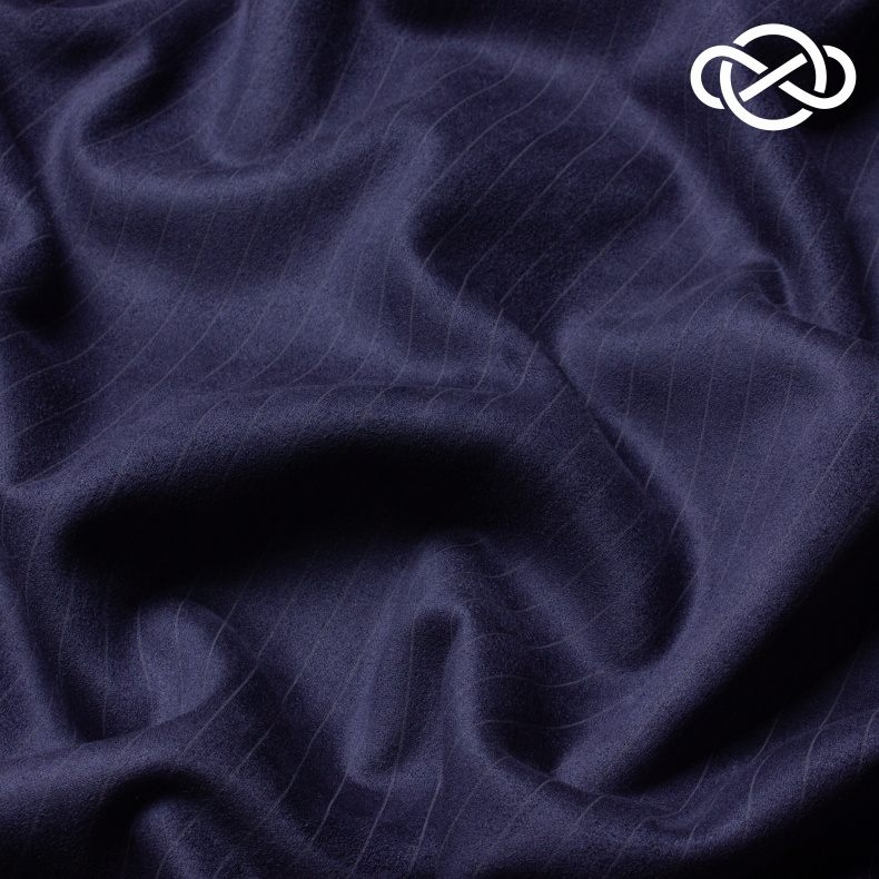 10457. Замша на трикотаже. В полоску от Tkani.site