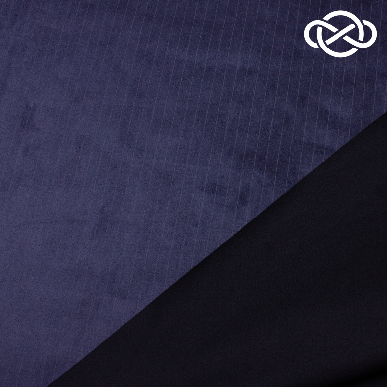 10457. Замша на трикотаже. В полоску от Tkani.site