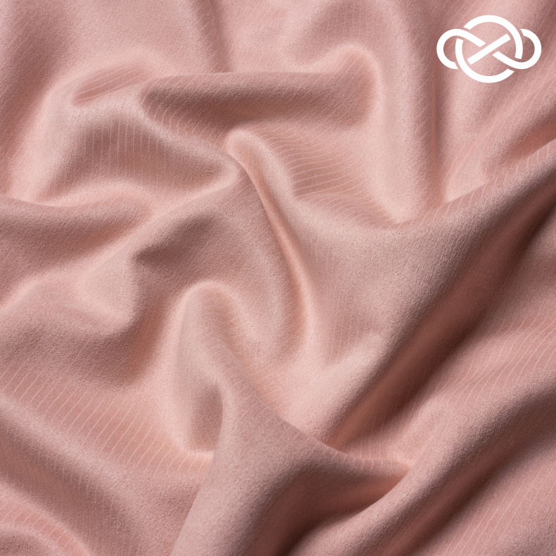 10460. Замша на трикотаже. В полоску от Tkani.site