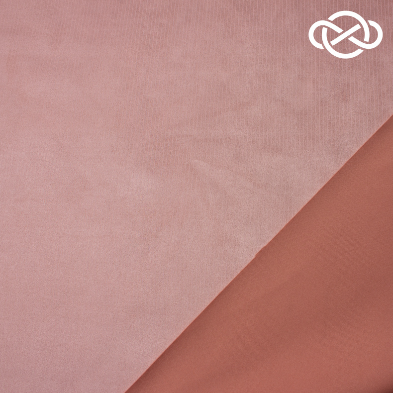 10460. Замша на трикотаже. В полоску от Tkani.site