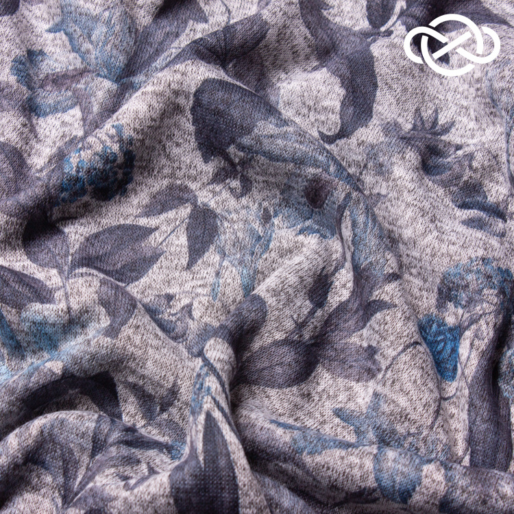 10466. Трикотажное полотно. Имитация ручной вязки. Принт - фото 2