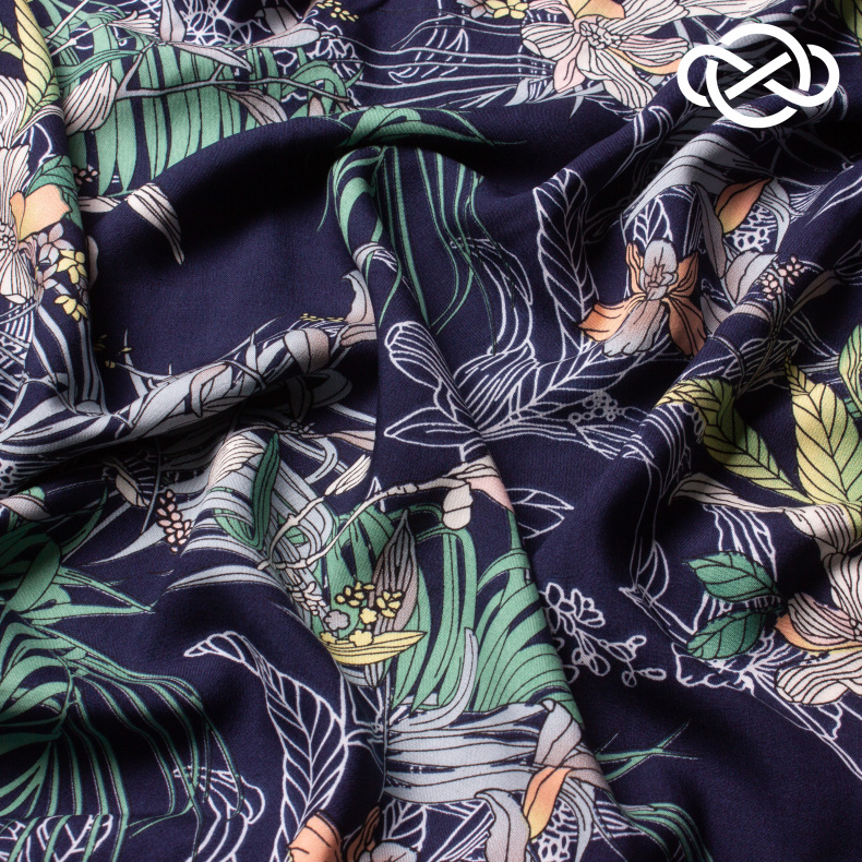 10461. Конкурс!!! Штапель. Вискоза. Принт от Tkani.site