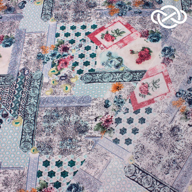 10467. Конкурс!!! Искусственный лен. Принт от Tkani.site