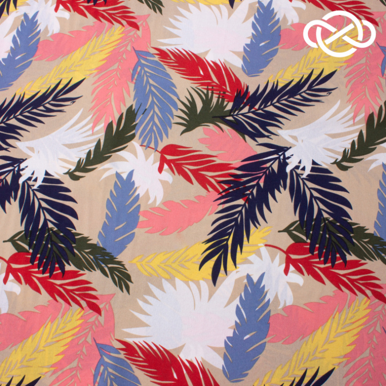 10468. Конкурс!!! Искусственный лен. Манго. Принт от Tkani.site