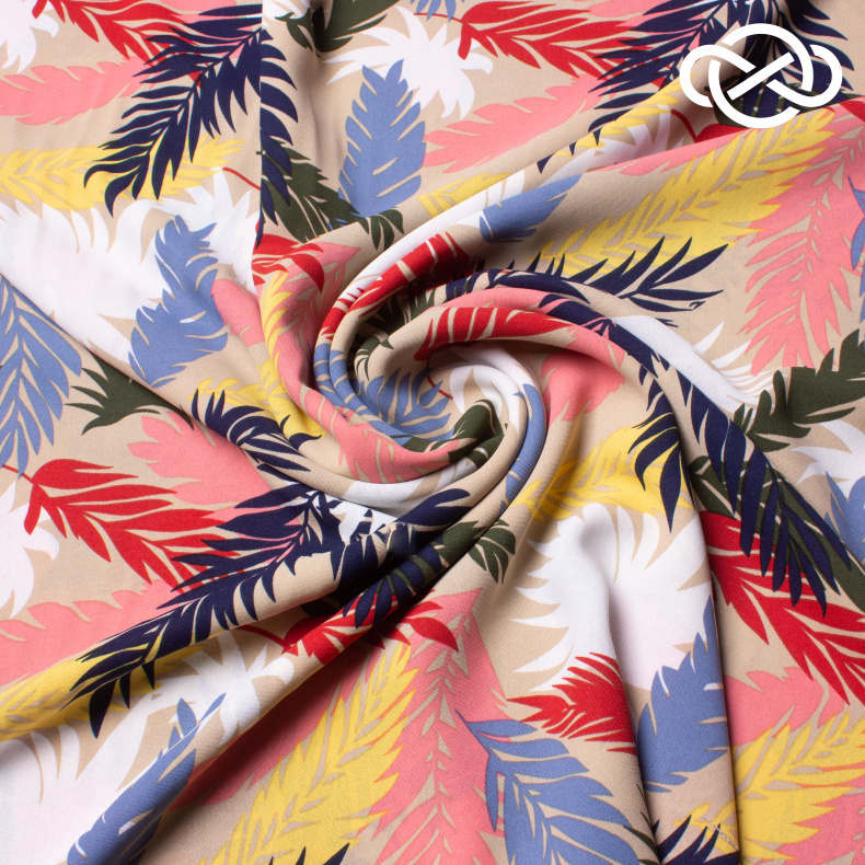 10468. Конкурс!!! Искусственный лен. Манго. Принт от Tkani.site