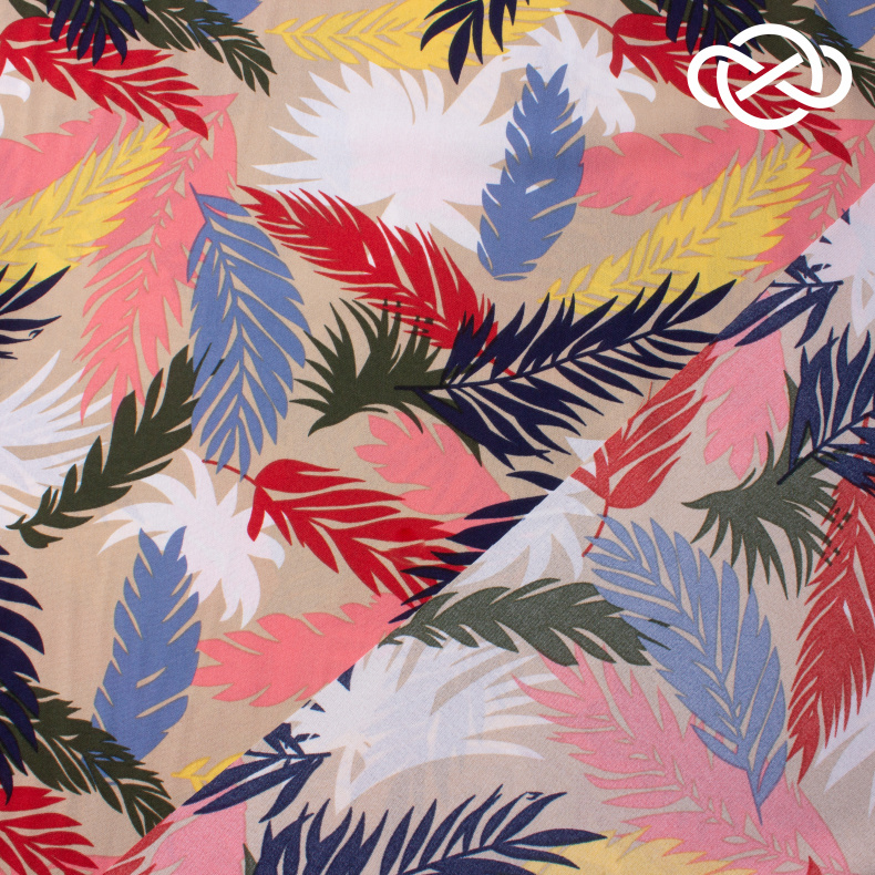 10468. Конкурс!!! Искусственный лен. Манго. Принт от Tkani.site