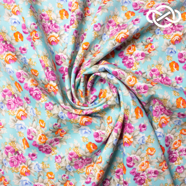 7737. Конкурс! Летняя джинса. Принт. от Tkani.site