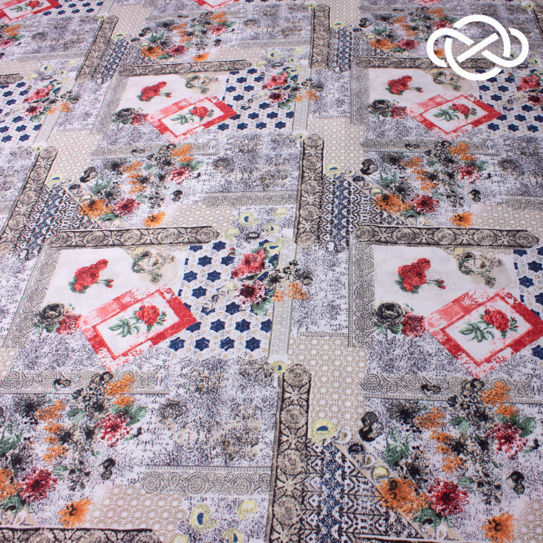 7738. Конкурс! Искусственный лен. Принт. от Tkani.site