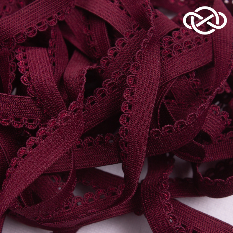 10471. Резинка бельевая декоративная 1см*10м (цена за упаковку) от Tkani.site