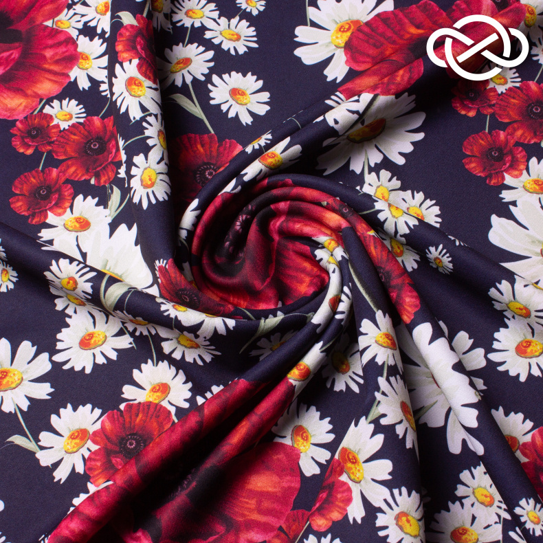 7741. Плательная. Барби. Принт. от Tkani.site