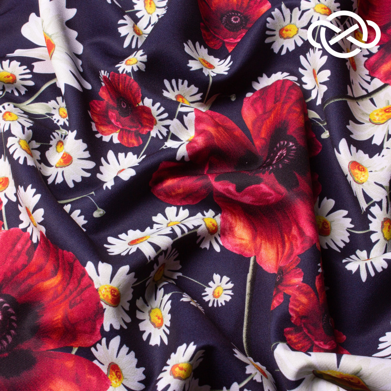 7741. Плательная. Барби. Принт. от Tkani.site