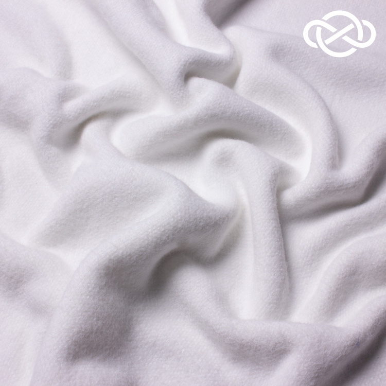 10448. Трикотажное полотно. Альпака. Белый. Уценка!!! - фото 1