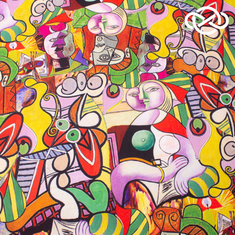 10551. Конкурс!!! Плательная. Барби. Принт от Tkani.site