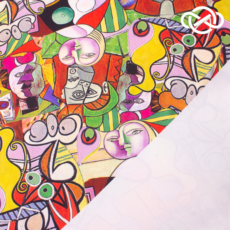 10551. Конкурс!!! Плательная. Барби. Принт от Tkani.site