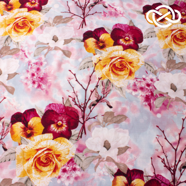 10552. Конкурс!!! Искусственный лен. Принт от Tkani.site