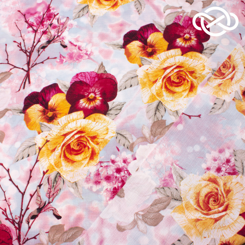 10552. Конкурс!!! Искусственный лен. Принт от Tkani.site