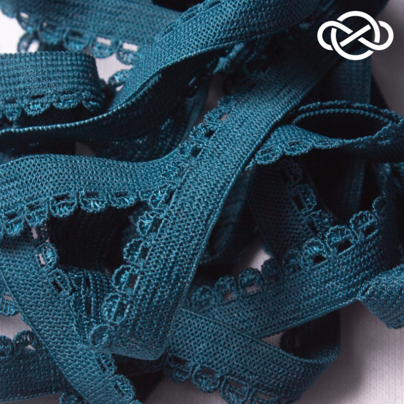 10586. Резинка бельевая декоративная 1см*10м (цена за упаковку) от Tkani.site