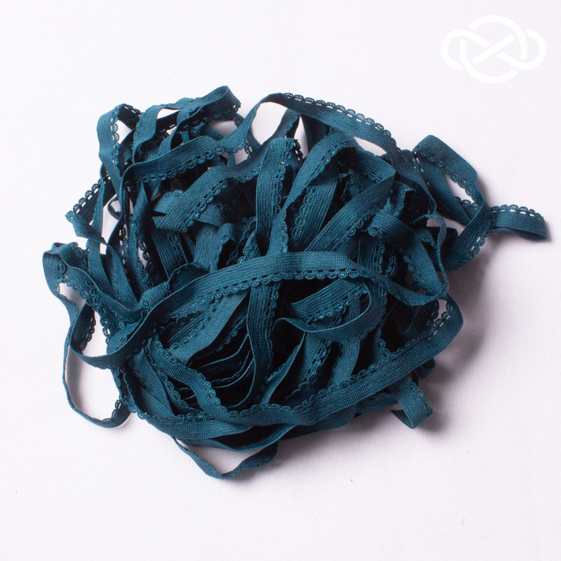 10586. Резинка бельевая декоративная 1см*10м (цена за упаковку) от Tkani.site