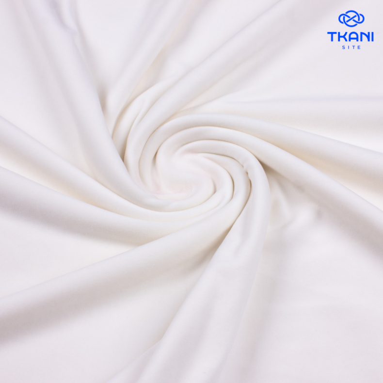 3413. Трикотажное полотно. Велюр. Суперсофт. Молочный. Уценка!!! от Tkani.site