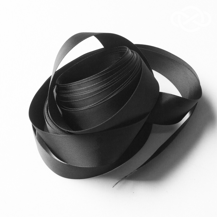 10589. Репсовая лента серая. Ширина 3см, длина 10 метр - фото 1