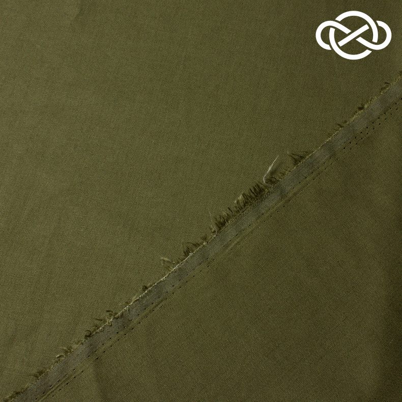 10613. Лён с вискозой. Хаки от Tkani.site