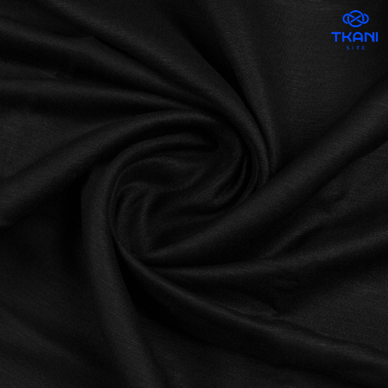 2025. Лён с вискозой. Черный от Tkani.site