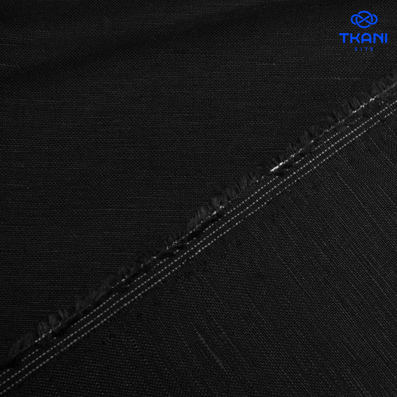 2025. Лён с вискозой. Черный от Tkani.site