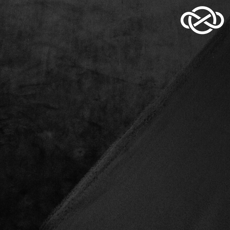 7813. Велюр. Черный. от Tkani.site