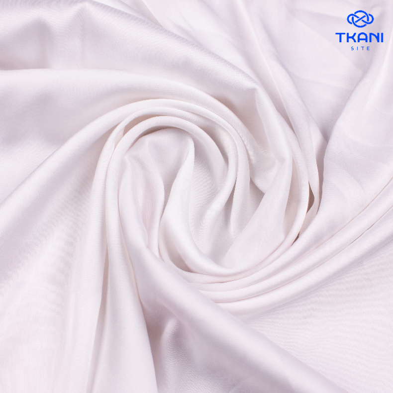 1026. Искусственный шелк. Армани. Белый. от Tkani.site