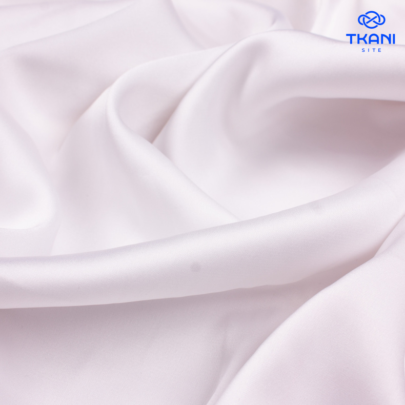 1026. Искусственный шелк. Армани. Белый. от Tkani.site