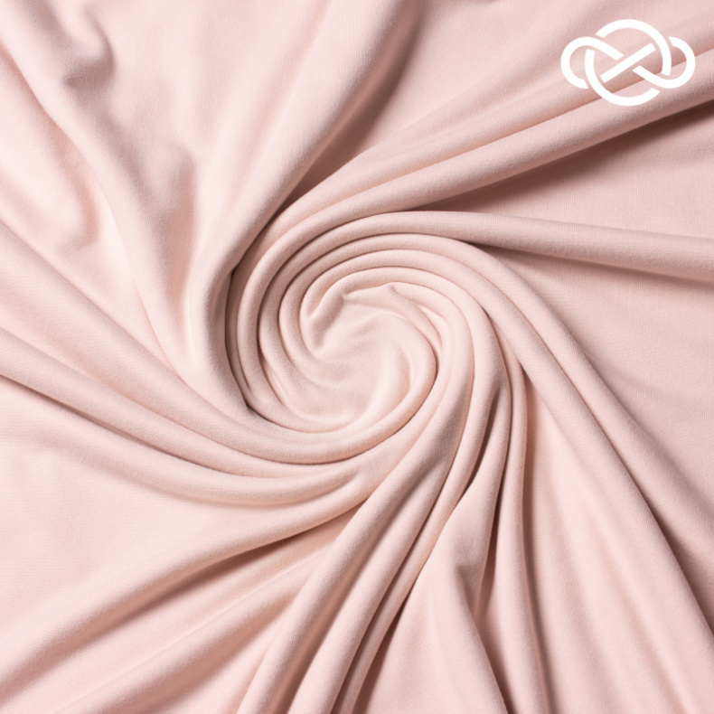 10801. Кулирная гладь. Peach effect. Ванильный крем от Tkani.site