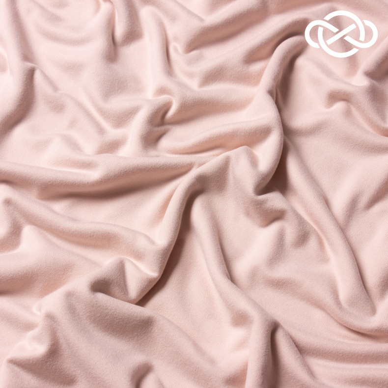 10801. Кулирная гладь. Peach effect. Ванильный крем от Tkani.site