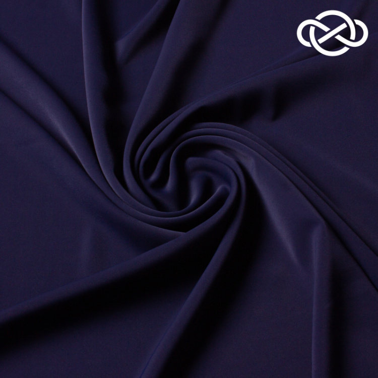 10836. Блузочная-плательная. Navy Peony.