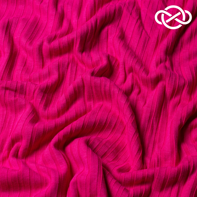 10917. Трикотажное полотно. Лапша. Маджента - фото 1