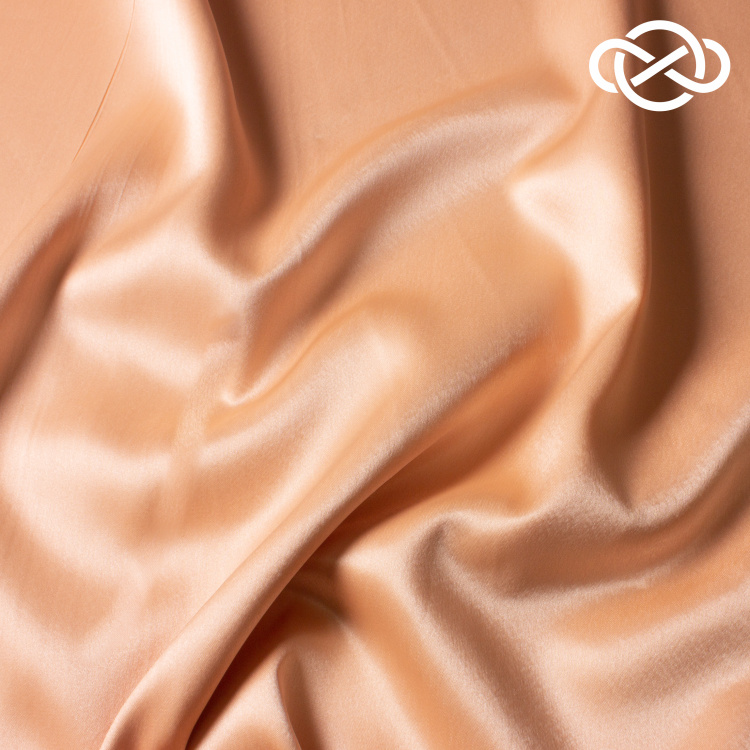 8047. Креп атлас. Caramel cream. - фото 1