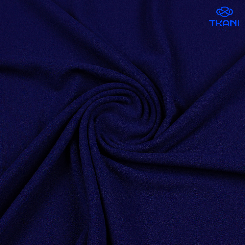 2080. Трикотажное полотно. Скуба. Синий от Tkani.site