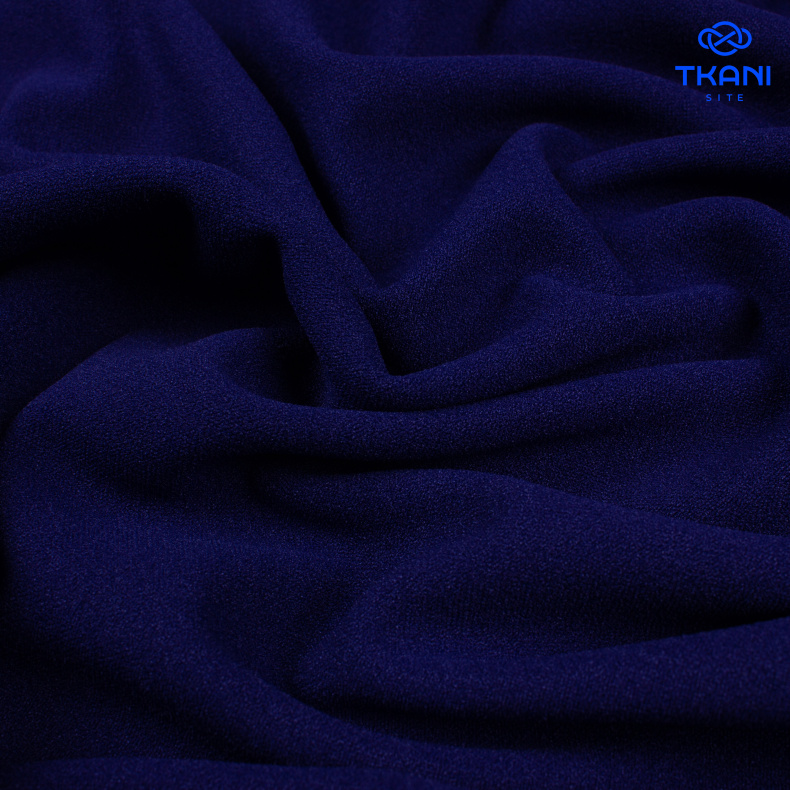 2080. Трикотажное полотно. Скуба. Синий от Tkani.site