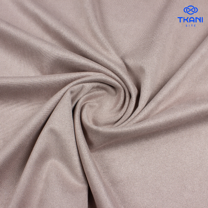 2082. Замша на трикотаже. Сепия розовая от Tkani.site