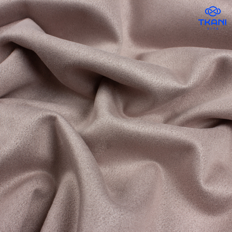 2082. Замша на трикотаже. Сепия розовая от Tkani.site