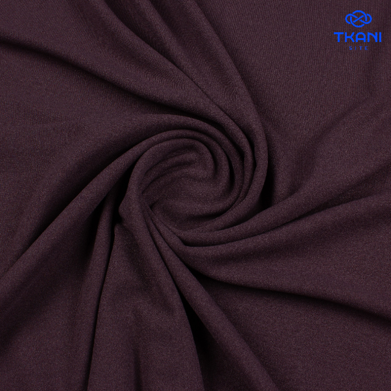 2086. Трикотажное полотно. Скуба. Сливовый трюфель от Tkani.site