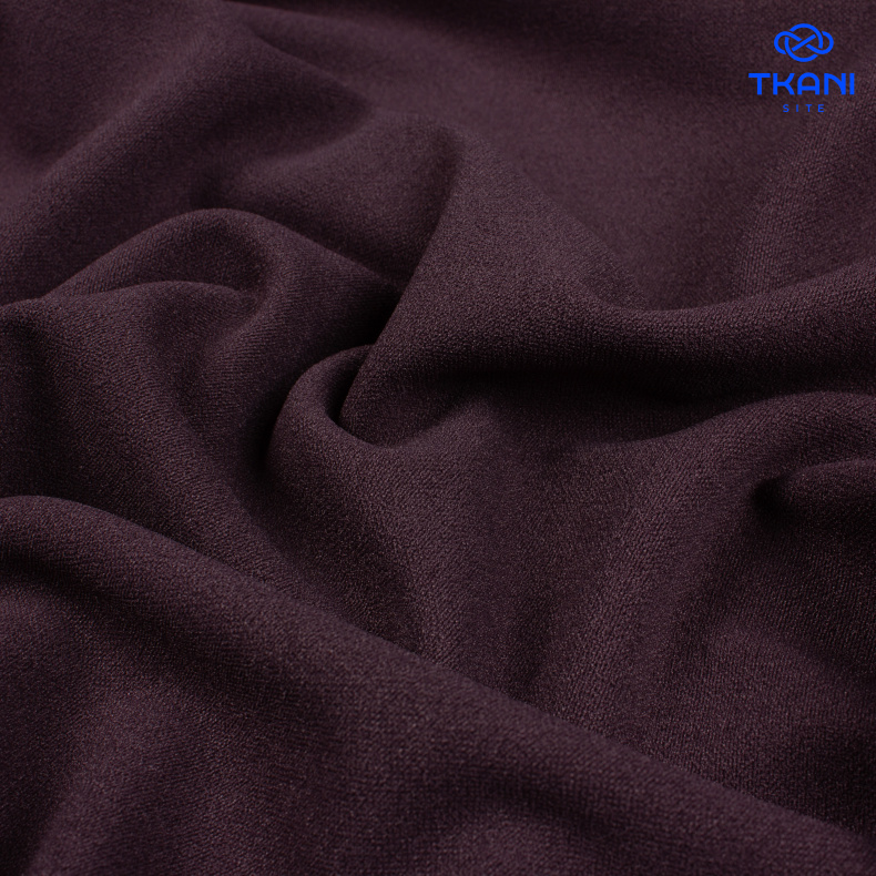 2086. Трикотажное полотно. Скуба. Сливовый трюфель от Tkani.site