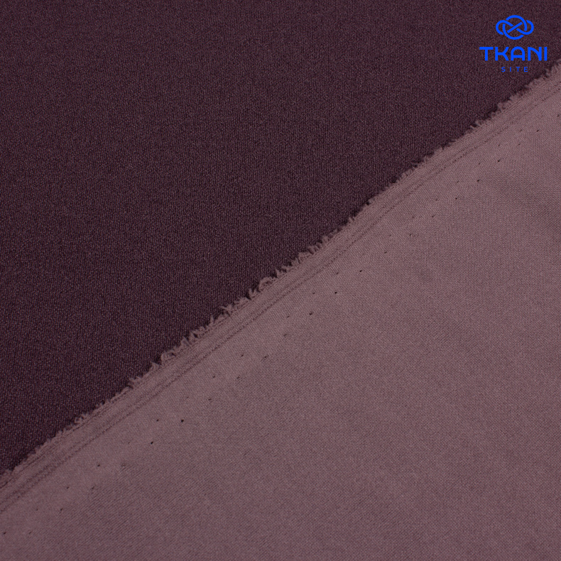2086. Трикотажное полотно. Скуба. Сливовый трюфель от Tkani.site
