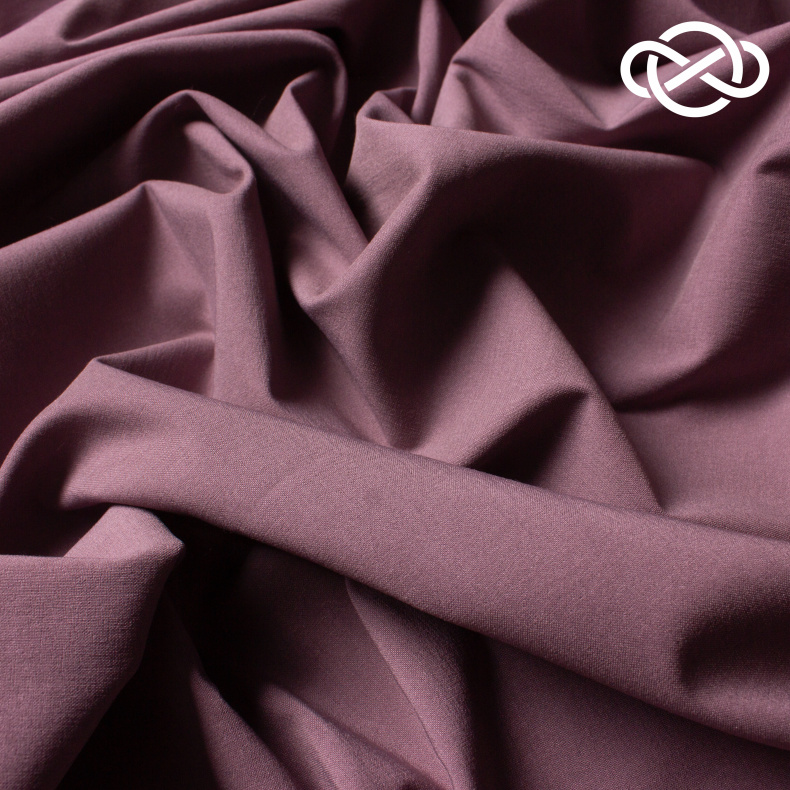 11322. Плательная вискоза с хлопком. Purple Dove от Tkani.site