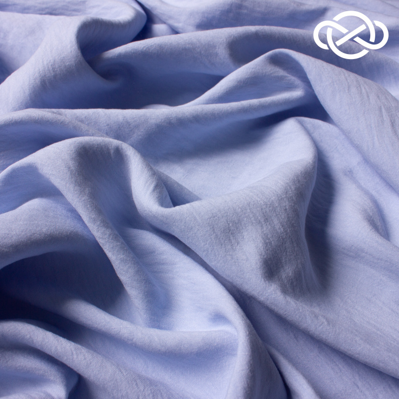 11335. Плательная. Купра. Delicate blue от Tkani.site